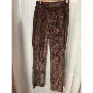 Vintage Guess Jeans USA Leopard Pants‎ 90s Velveteen Straight Leg Size 27 EUC